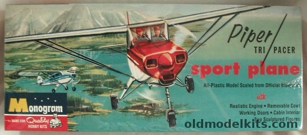 Monogram 1/32 Piper Tri-pacer Sport Airplane, 0025 plastic model kit